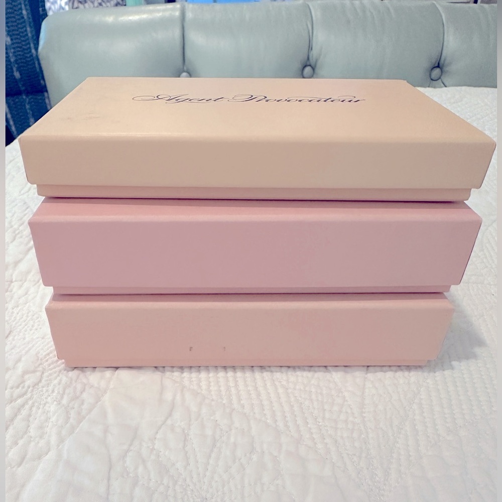 Agent Provocateur set of three boxes that were for silk thong sets